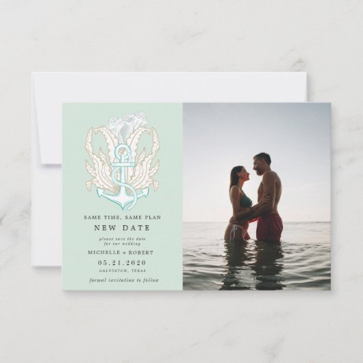 kusten kusten Foto veranderen datum uitnodiging (Voorkant)