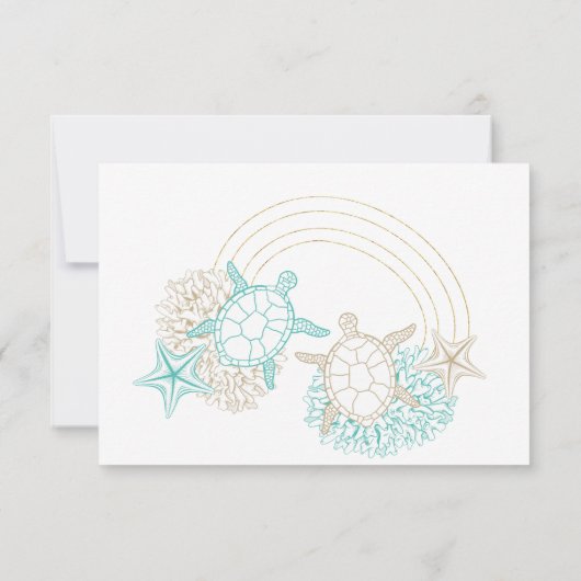 kusten kusten Foto veranderen datum uitnodiging (Achterkant)