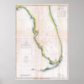 kusten van Florida Survey Map Poster (Voorkant)