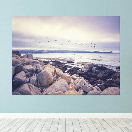 kusterochtend canvas afdruk (Insitu (Houten vloer))