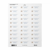 Kustfamilie Starfish Minimal Return Address Etiket (Full Sheet)