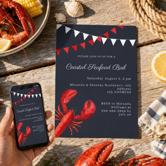 Kustfeest met Zeevruchten Boil Kaart