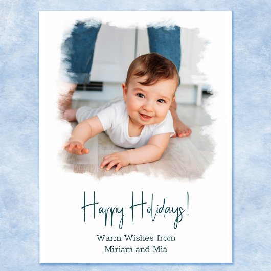 Kustfeestdag Foto Briefkaart Witte Waterverf