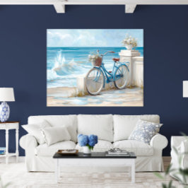 Kustfiets Zeewand Kunstprint | Poster