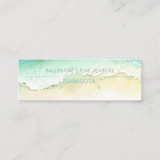 Kustfijn juwelenoorstscherm mini visitekaartje (Voorkant)