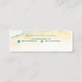 Kustfijn juwelenoorstscherm mini visitekaartje (Achterkant)