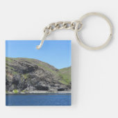 Kustformatie van de Drakenkoprots op het Isle of S Sleutelhanger (Achterkant)