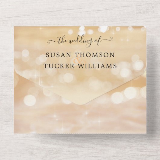 Kustfoto Alle in één bruiloft All In One Uitnodiging (Achterkant)