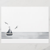 Kustfoto Tri-Fold huwelijksprogramma (Achterkant)