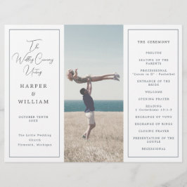 Kustfoto Tri-Fold huwelijksprogramma