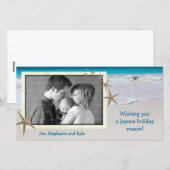 Kustfotokaart voor familiebezoek in de kustwateren feestdagenkaart (Voorkant / Achterkant)