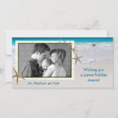 Kustfotokaart voor familiebezoek in de kustwateren feestdagenkaart (Voorkant)