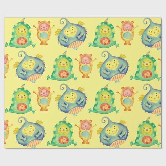 KUSTGEBEURTENISMONSTER VOOR HET WRAPPINGSPAPIER VA CADEAUPAPIER (Vlak)