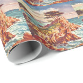  kustgebied Californisch toerisme Verenigde Staten Cadeaupapier (Rol Hoek)