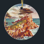 kustgebied Californisch toerisme Verenigde Staten Keramisch Ornament<br><div class="desc">Amerikaanse Vintage Travel Advertisements Paintings and Illustrations</div>