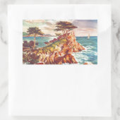  kustgebied Californisch toerisme Verenigde Staten Rechthoekige Sticker (Tas)