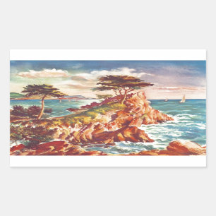 kustgebied Californisch toerisme Verenigde Staten Rechthoekige Sticker