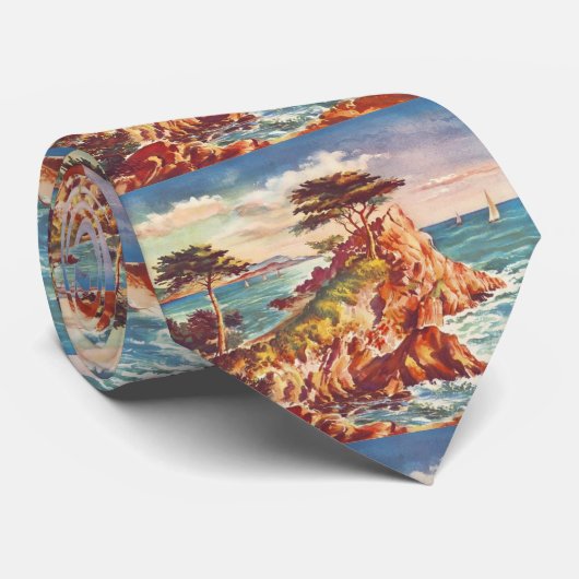  kustgebied Californisch toerisme Verenigde Staten Stropdas (Opgerold)
