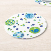 Kustgebied Critter ontwerp Ronde Kartonnen Onderzetter (Gebogen)