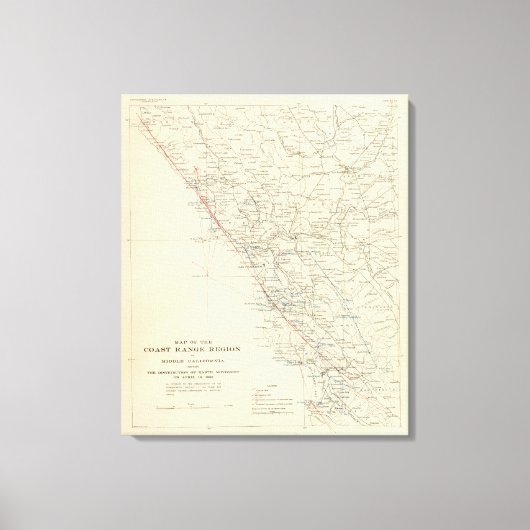 Kustgebied MidCalifornië Canvas Afdruk (Voorkant)