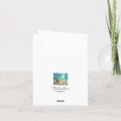 Kustgebied onder het Zee zeesterren Bedankkaart (Achterkant)