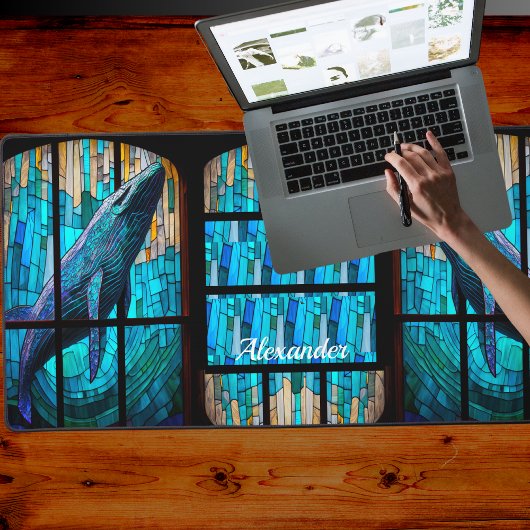 Kustgebied Tropische Blauwe Grijze Walvis Desk Mat