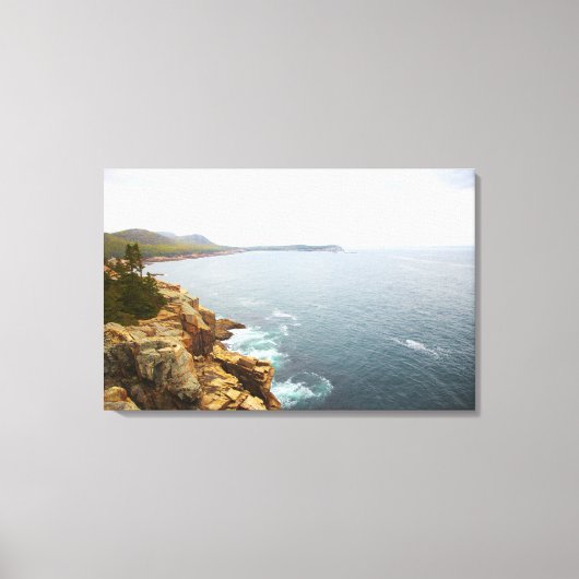 Kustgebied Uitzicht Acadia Nationaal Park Canvas Afdruk (Voorkant)