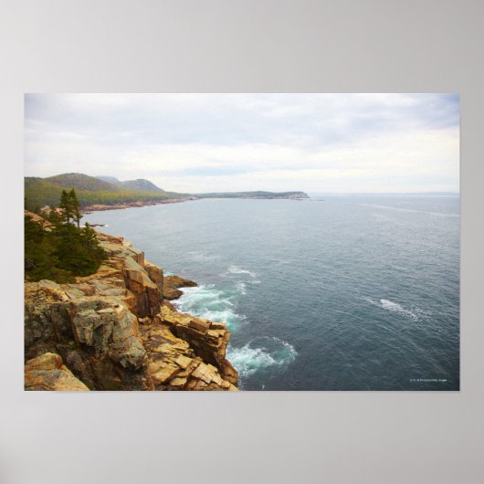 Kustgebied Uitzicht Acadia Nationaal Park Poster (Voorkant)
