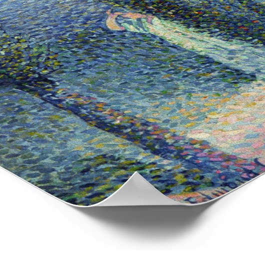 Kustgebied Uitzicht met Cypress Trees, 1896 Poster (Hoek)