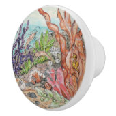 Kustgebied Zee - Zeepaardkoraal Keramische Knop (Rechts)