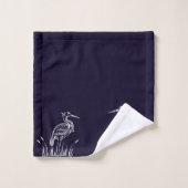 Kustgeïndividualiseerde witte herenvogels marinebl bad handdoek (Wasdoekje)