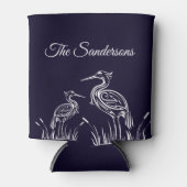 Kustgeïndividualiseerde witte herenvogels marinebl blikjeskoeler (Voorkant)