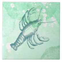 Kustgeïnspireerde Waterverf in Lobsterblauw