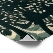 Kustgelukzaligheid: Serene Sandy Beach Lino gesned Poster (Hoek)