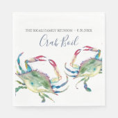 Kustgerichte Waterverf blauwe krab Servet (Voorkant)