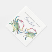 Kustgerichte Waterverf blauwe krab Servet (Hoek)