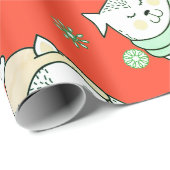 KUSTGETEKENDE DIERCHRISTMAS WRAPPING CADEAUPAPIER (Rol Hoek)