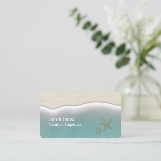 Kustgevaccineerde Starvis op strand Aqua Water Visitekaartje (Staand voorkant)