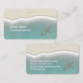 Kustgevaccineerde Starvis op strand Aqua Water Visitekaartje (Voorkant / Achterkant)