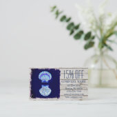 kustgevlekte nautische blauwe seizoenshellen van h visitekaartje (Staand voorkant)