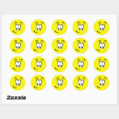 KUSTGEZICHT RONDE STICKER (Vel)