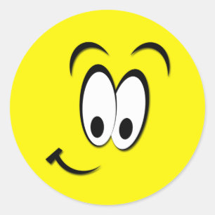 KUSTGEZICHT RONDE STICKER