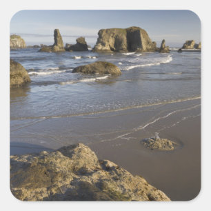 Kustgezichten, Bandon, Oregon Vierkante Sticker