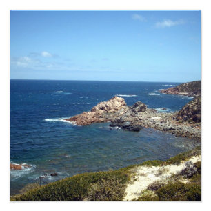 Kustgezichten van Australië Zeezijde en Oceaan, Foto Afdruk