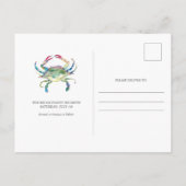 Kustgezinshereniging sparen de datum uitnodiging briefkaart (Achterkant)