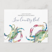 Kustgezinshereniging sparen de datum uitnodiging briefkaart (Voorkant)