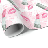 Kustgirly make-up en kisses party wrap cadeaupapier (Rol Hoek)