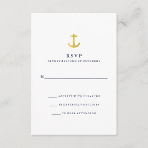 Kustglamour   Gold Anchor en Navy Blue RSVP