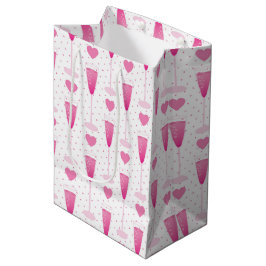 KUSTGLASSEN VAN PINKCHAMPAGNE EN HARTEN MEDIUM CADEAUZAKJE