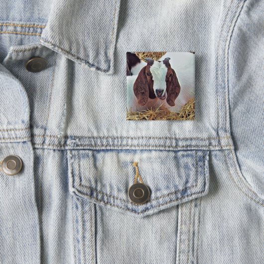 KUSTGOAT VIERKANTE BUTTON 5,1 CM (In situ)